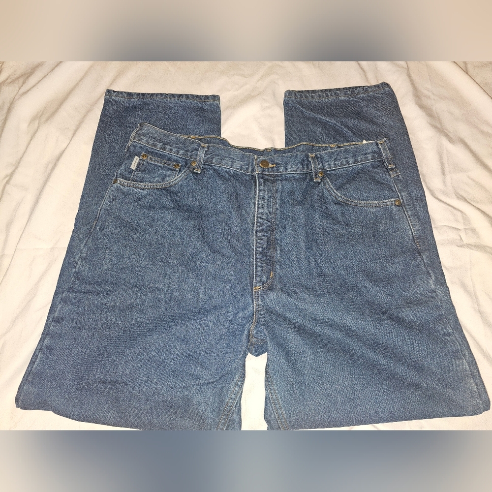 Carhartt Denim Flannel Lined Jeans Pants Size 40x32 NEW